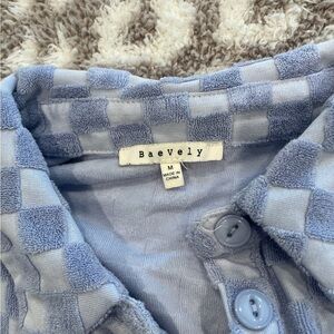 Baevely Blue Button Down Shirt for Women